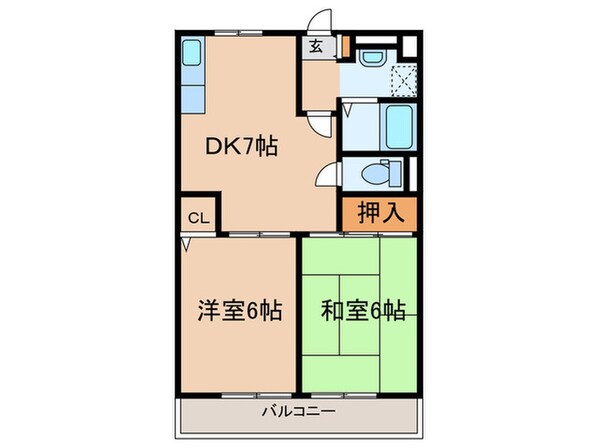 南塚口ハイツの物件間取画像